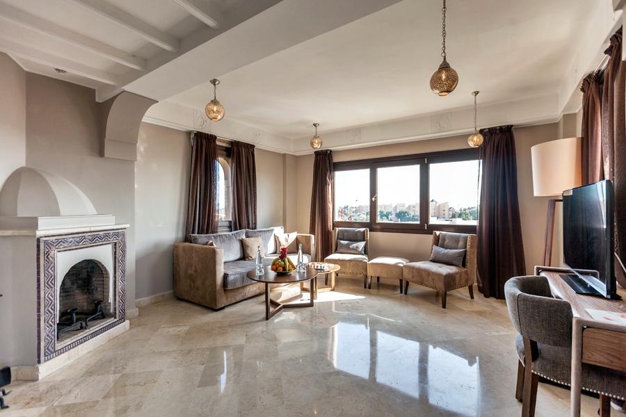 Hivernage Hotel & Spa Marrakesh Exteriör bild A living room in a luxury apartment