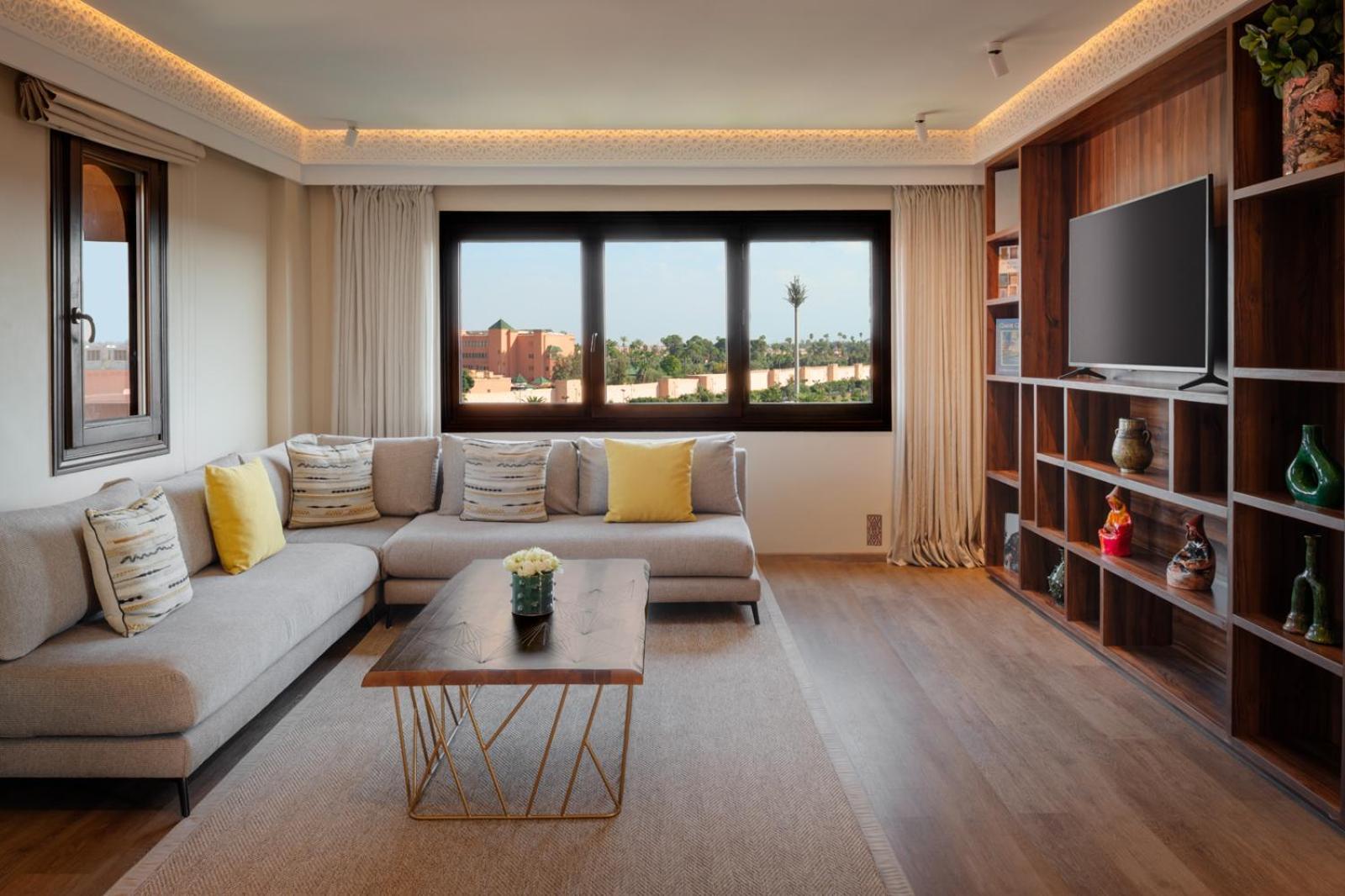 Hivernage Hotel & Spa Marrakesh Exteriör bild A living room at the hotel
